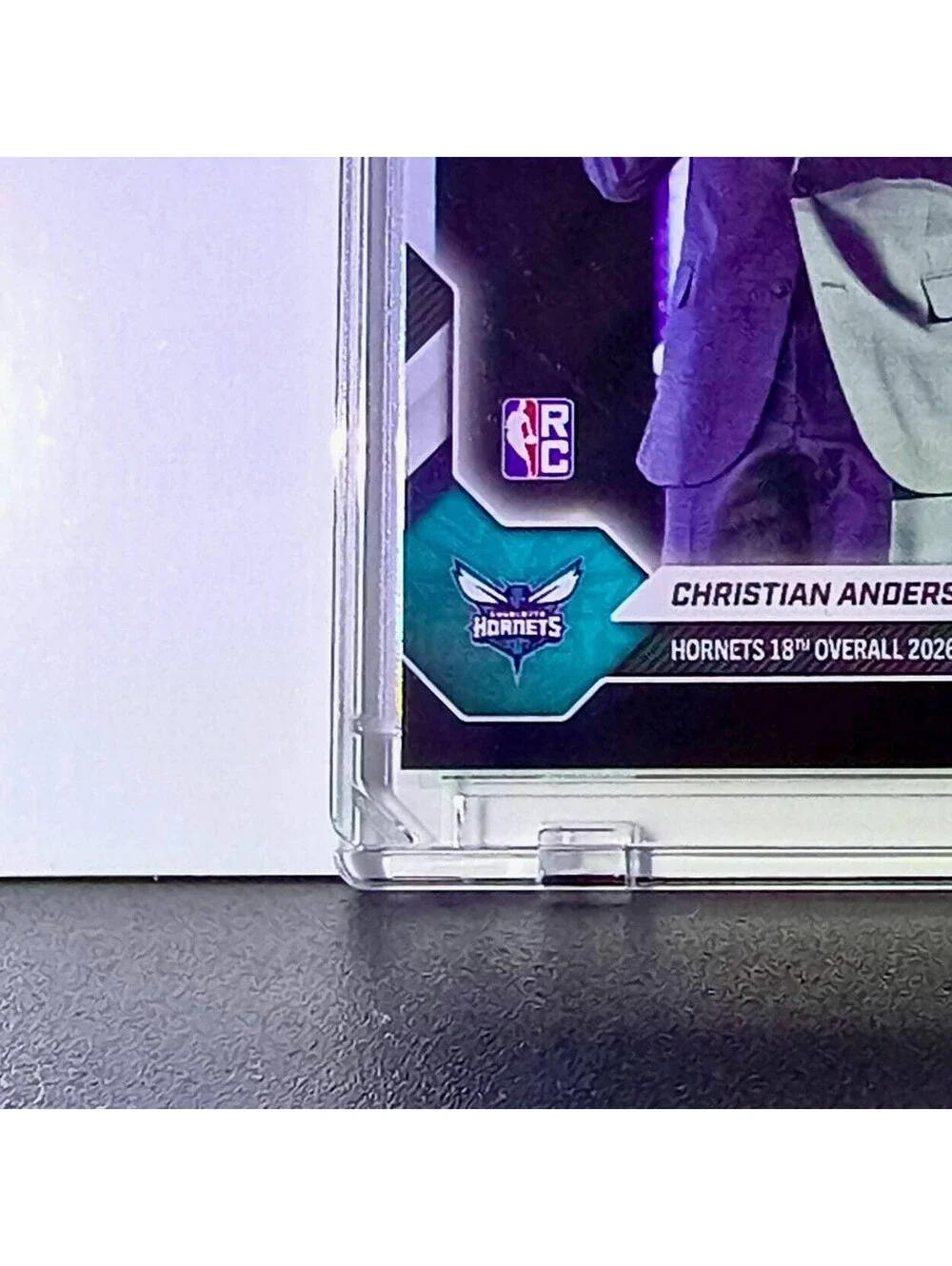 Christian Anderson Jr. Rookie 2026-27 Topps NBA Draft Black Foil 03/10 Hornets